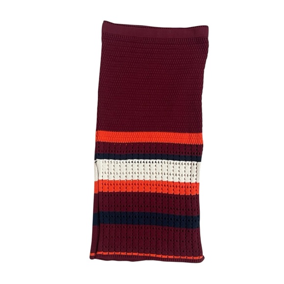 Free People Burgundy Striped Knit Maxi Skirt - Picture 2 of 10